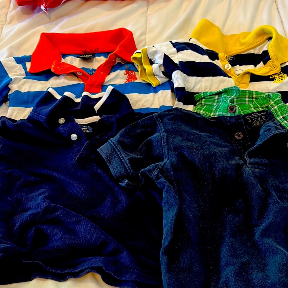 Boys  US Polo Assn. polo shirts lot of 4